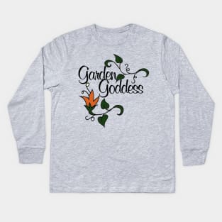 Garden goddess Kids Long Sleeve T-Shirt